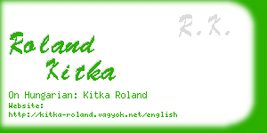 roland kitka business card